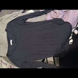 Stripped blue & white Abercrombie and Fitch shirt